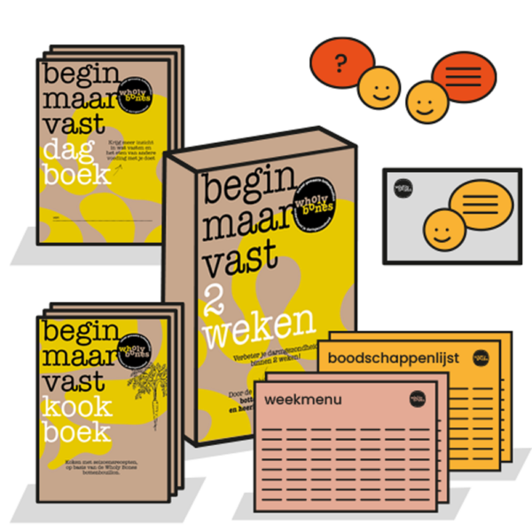 Wholy Bones bottenbouillon begin maar vast 2 weken programma onderdelen